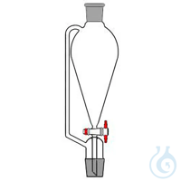 Autoequilibrante vetro Duran forma conica ml.100 coni NS14/23 rubinetto in PTFE Autoequilibrante...